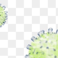 Halftone coronavirus cells transparent png