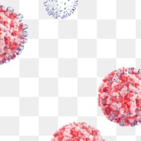 Red halftone coronavirus background transparent png
