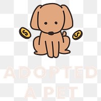 Adopted a pet, self quarantine activity design element