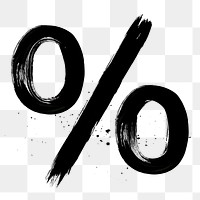 Percentage sign png grunge hand lettering typography