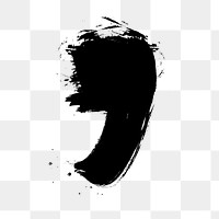Comma symbol png grunge hand lettering typography