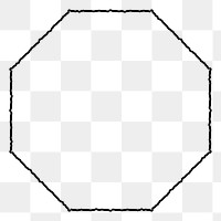 Geometric octagon outline design element 