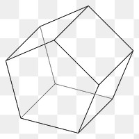 3D pentagonal prism design element 