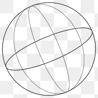 3D sphere outline design element 