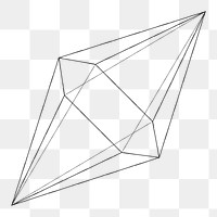 3D hexagonal bipyramid design element 