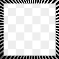 Black and white striped frame design element