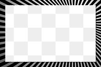 Black and white striped frame design element