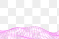 Pink 3D wave pattern design element