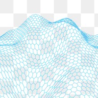 Blue 3D wave pattern design element