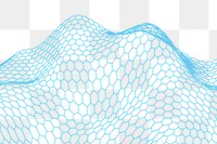 Blue 3D wave pattern design element