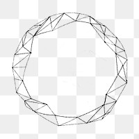 3D polyhedron ring outline design element 