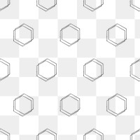 Seamless 3D hexagonal pattern design element 