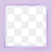 Pastel 3D png grid patterned frame transparent backgroun
