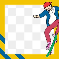 Young skateboarder character design element