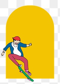 Young skateboarder character design element