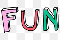 Doodle Fun word illustrated design element