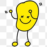Cute dancing potato chip character design element