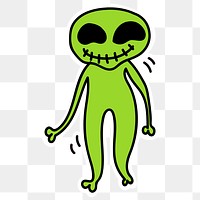 Cheerful green extraterrestrial mate sticker