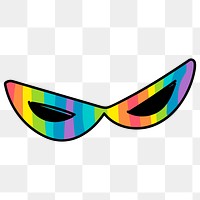 Fancy rainbow mask design element