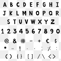 Styled alphabet and symbol set design element
