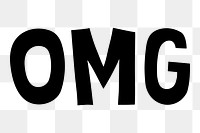 Black OMG typography design element