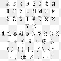 Styled alphabet and symbol set design element