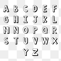 Styled alphabet set design element