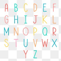 Styled alphabet set design element