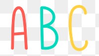 Colorful ABC typography design element