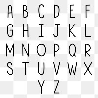 Styled alphabet set design element