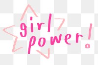 Girl power! doodle typography design element