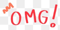 OMG! doodle typography design element