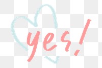 Yes! doodle typography design element