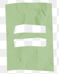 Png Green equal symbol paper cut