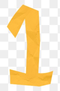 Number 1 png paper cut | Premium PNG Sticker - rawpixel