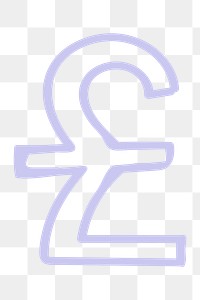 Pound sterling currency png doodle font typography