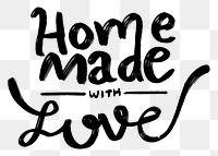 Homemade with Love typography png