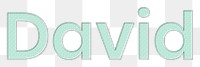 David png name typography font