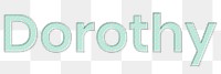 Dorothy png typography pastel font