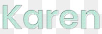 Karen png typography pastel font