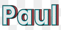 Paul png name halftone word typography