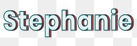 Png Stephanie halftone word typography