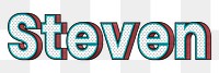 Steven png name halftone word typography