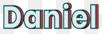 Daniel png name halftone word typography