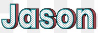 Jason png name halftone word typography