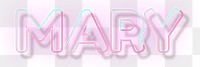 Mary neon name font png typography