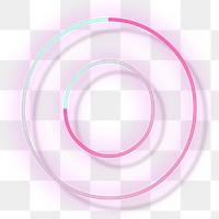 Letter O png pink neon font typography