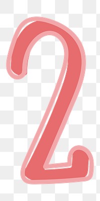 2 two png doodle typography number typography