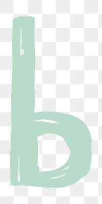 B letter png doodle typography font