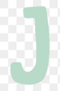 J letter png doodle font typography